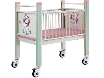 Кровать младенца розового мультфильма передвижная, стальная кровать заботы младенца эпоксидной смолы с кроватью младенца больницы кровати младенца больницы рицинуса