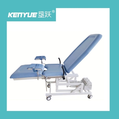 Bule Color Electric 3 Fcuntion Delivery Bed 90cm Металлический многофункциональный гинекологический стол