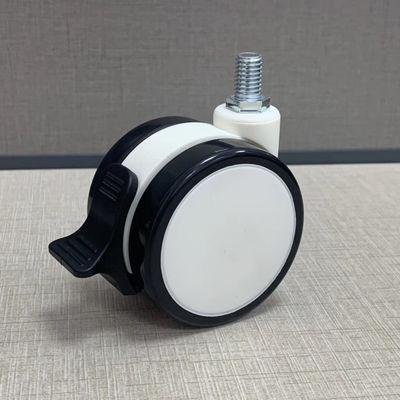 Колеса рицинуса материала M12X25MM PU TPR медицинские с запирать тормоза центральный