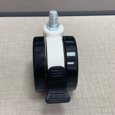Колеса рицинуса материала M12X25MM PU TPR медицинские с запирать тормоза центральный
