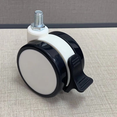 Колеса рицинуса материала M12X25MM PU TPR медицинские с запирать тормоза центральный